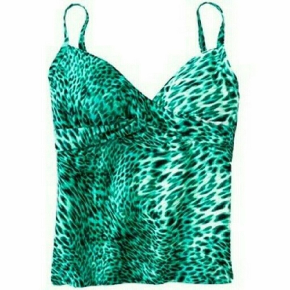 Dana buchman seafoam spray tankini top